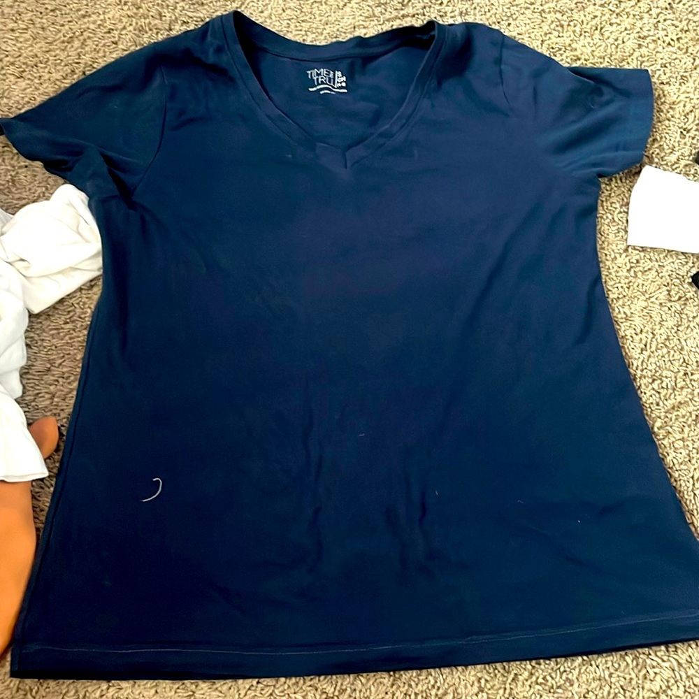 Navy Blue V-neck.